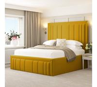 Bed Choices Emperor Bed Frame 54" Headboard with Chelsea Mattress in Mustard | Size: Super King Bed Choices Mustard Super King