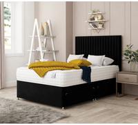 Bed Choices Manhattan Plush Velvet Divan Bed With Mattress, Headboard & 4 Storage Drawers - Double