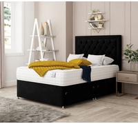 Bed Choices Montana Plush Velvet Divan Bed With Mattress, Headboard & 4 Storage Drawers - Small Double