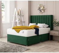 Bed Choices Regent Bed Set No drawer - Includes Mattress & Headboard - Plush Velvet in Emerald | Size: Single Bed Choices Emerald Single