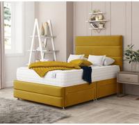 Bed Choices Valencia Plush Velvet Divan Bed With Mattress, Headboard & 4 Storage Drawers - Double