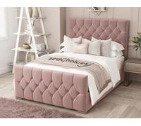 Bed Choices Women's Florida Upholstered Bed Frame in Pink | Size: Small Double Bed Choices Pink Small Double