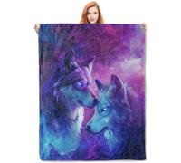 Bed Cover Cosmic Galaxy Wolf Throw Sofas M