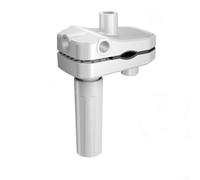 Bed Desk Clamp Mount Replacement For Gooseneck Lazy Phone Arms Holder With Five Hole Positions For Round Tube Up To 8cm Diameter Anti Slip Pads Stable Platform For Live Streaming Reading Black(White)