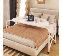 Bed Desk Over The Bed Table with Wheels Table Over The Bed Desk Over Bed Table Mobile Desk Bed Table with Wheels Computer Table for Bed Table with Wheels Adjustable Height White1. Szpxxx, Black3, J