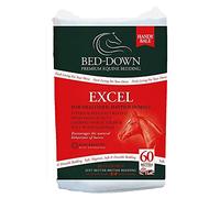 Bed-Down Excel Horse & Small Animal & Poultry Dust Extracted Chopped Wheat Straw And Small Flake Soft Wood Shavings 50/50 Mix Premium Quality Bedding With Lemon Fragrance Handy Bale 2 x 10kg
