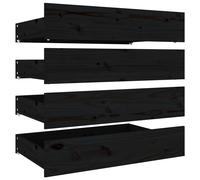 (white, 90 x 57 x 18 cm) vidaXL Bed Drawers Bedroom Wooden Bed Box Storage Unit 4 pcs Solid Wood Pine