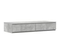 Bed Drawers Grey Sonoma 80x36.5x16.5cm Engineered Wood 2-Drawer Storage compact