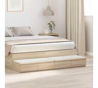 vidaXL Bed Drawers Sonoma Oak 135 x 36.5 x 16.5 cm Engineered Wood, Yellow