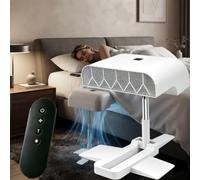 Bed Fan under Sheets,Bed Cooling Fan under The Sheets,Rechargeable under Sheet Beds Air Circulator,with 5 Speeds & Remote Control,Adjustable Height,for Hot Sleepers and All Mattress Heights，white