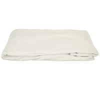 Bed-Fashion Elastane Topper Fitted Sheet, Mako-Satin, White, Double, 140 x 200 cm