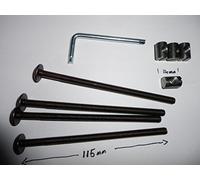 Bed fitting set, bed bolts, nuts 14mm and key 115mm bronze
