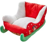 Bed for Cats, Christmas Sleigh Dog Bed, Generous Size, Cozy Insulated Cat Bed, Perfect for Puppies, Kittens, and Cozy Indoor Rest During Winter Holidays and Cold Nights