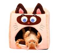 Bed for cats in nest shape, winter sleep plush cat tent - soft house for cats as a sleeping place, for warmth in winter in living room, bedroom, apartment, farmhouse and
