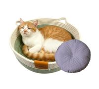 Bed for Cats, Washable Nest with Mat, Cute Kitten Bed and Cat Basket, for Kittens, Small Dogs, Toy, Bedroom, Living Room, Dorm, All Seasons