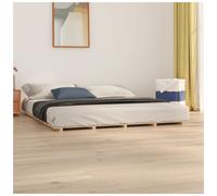 Bed frame 90x200 cm Solid Pine Wood Natural Slatted Rustic Single Frame Easy DIY