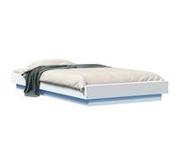 Bed Frame and LED Lights Bed Base Mattress Foundation Engineered Wood vidaXL