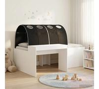 Bed Frame Artisian Oak/Black Double Engineered Wood Slatted Base w/Desk+Storage