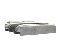Bed Frame Base Bedstead Concrete Grey 200x200 cm Engineered Wood vidaXL