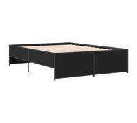 vidaXL Bed Frame Black 135x190 cm Double Engineered Wood and Metal LSO UK