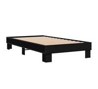 Bed Frame Base Black 90x190 cm Single Engineered Wood and Metal vidaXL