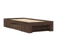 Bed Frame Base Brown Oak 75x190 cm Small Single Engineered Wood vidaXL