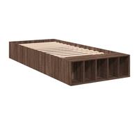 Bed Frame Small Single 75x190 cm Brown Oak Engineered Wood Incl Storage [EEK: A]