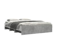 Bed Frame Base Concrete Grey 150x200 cm King Size Engineered Wood vidaXL