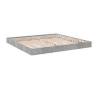 Bed Frame Concrete Grey 180x200 cm Engineered Wood Super King Platform Slatted. [EEK: A]