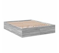 Bed Frame Base Grey Sonoma 150x200 cm King Size Engineered Wood vidaXL