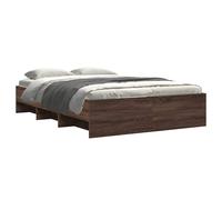 Bed Frame Base Home Bedstead Brown Oak 120x200 cm Engineered Wood vidaXL