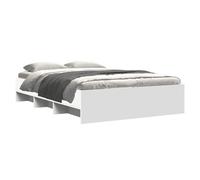 vidaXL Bed Frame Bed Base Mattress Foundation White 120x200 cm Engineered Wood