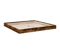 Bed Frame Base Smoked Oak 180x200 cm Super King Engineered Wood vidaXL