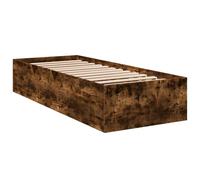 Bed Frame Base Smoked Oak 75x190 cm Small Single Engineered Wood vidaXL