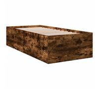 Bed Frame Base Smoked Oak 75x190 cm Small Single Engineered Wood vidaXL