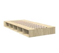 Bed Frame Sonoma Oak 75x190 cm Small Single Engineered Wood Storage with Slats [EEK: A]