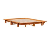Bed Frame Base Wax Brown 120x190 cm Small Double Solid Wood Pine vidaXL