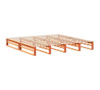 vidaXL Bed Frame Bed Base Wax Brown 180x200 cm Super King Solid Wood Pine
