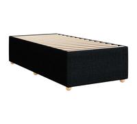 vidaXL Bed Frame without Mattress Black Single Fabric, Black