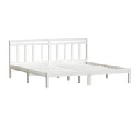 3100611 vidaXL Bed Frame without Mattress Grey Solid Wood 200x200 cm (810039??)