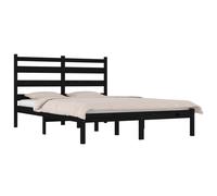 vidaXL Bed Frame Solid Wood Pine 140X190 Cm, Brown