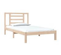 vidaXL Solid Wood Pine Bed Frame White 90x200 cm Wooden Bedstead Bed Base