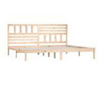 Vidaxl Bed Frame Without Mattress 180X200 Cm Super King Solid Wood Pine, Brown