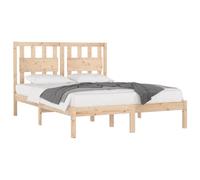 (white, 160 x 200 cm) vidaXL Bed Frame Bed Base Bedstead Bedroom Mattress Foundation Solid Wood Pine