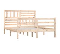 Bed Frame Bed Base Bedstead Bedroom Mattress Foundation Solid Wood vidaXL