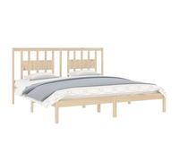 3104084 vidaXL Bed Frame without Mattress White Solid Wood 200x200 cm (810038??)