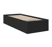 Bed Frame Bedroom Base Bedstead Black 100x200 cm Engineered Wood vidaXL