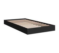 Bed Frame Bedroom Base Bedstead Black 100x200 cm Engineered Wood vidaXL