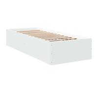 Bed Frame Bedroom Base Bedstead White 100x200 cm Engineered Wood vidaXL