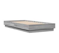 vidaXL Bed Frame Home Bed Base Bedstead Smoked Oak 90x190 cm Engineered Wood